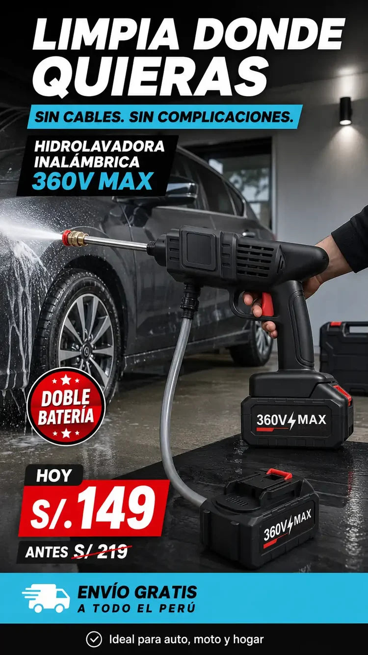 Hidrolavadora 2 baterias